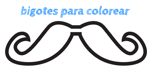 bigotes para colorear