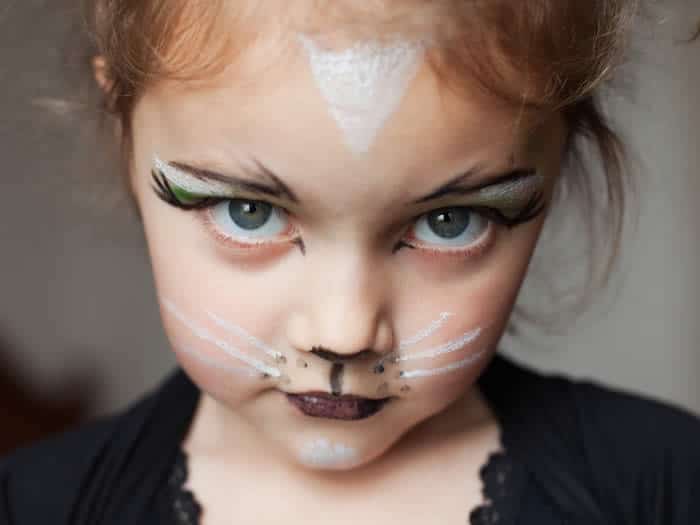 Maquillaje de gato para niños