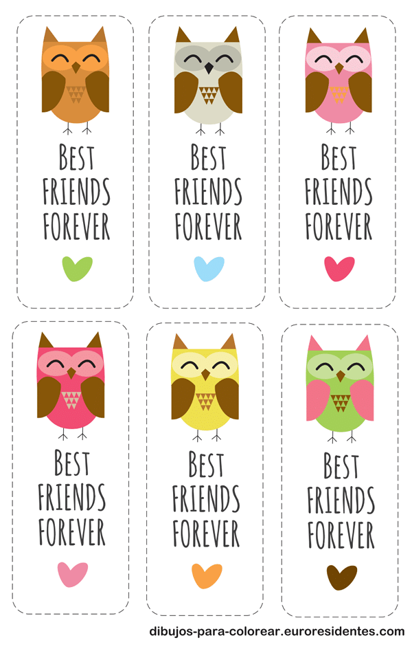 tarjetas de best friends forever imprimir