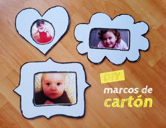 marcos carton con forma de corazón