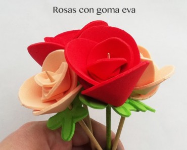 Cómo hacer rosas con goma eva