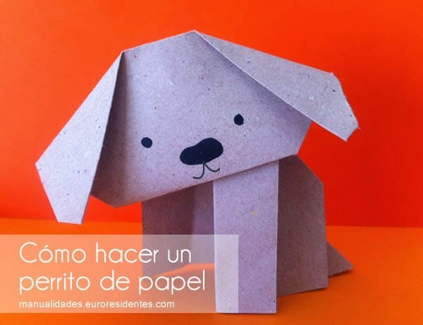 como hacer perro de papel