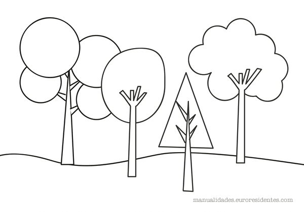 Árboles para colorear - Manualidades Árboles para colorear - Manualidades