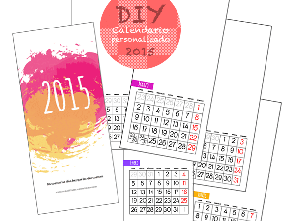 calendario 2015 para personalizar e imprimir