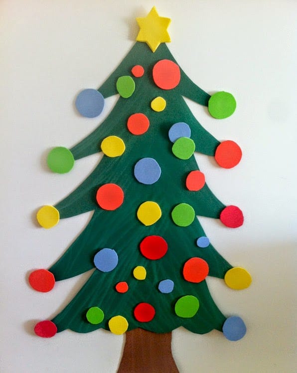 Manualidades: árbol de Navidad de goma eva