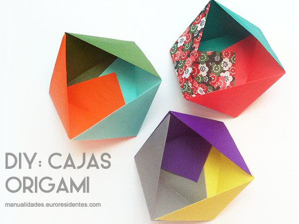 caja papel origami decorativa