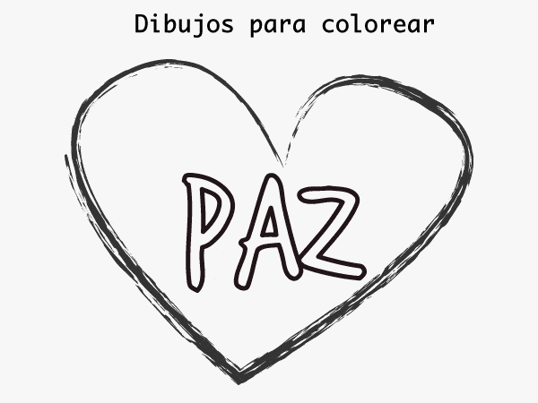 dibujos para pintar día de la Paz. Recursos educativos