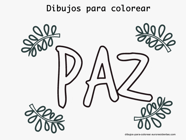 Dibujos Día de la Paz para colorear - Manualidades
