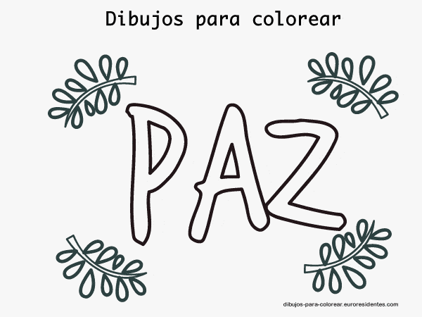 Día de la Paz, dibujos para colorear. Recursos educativos