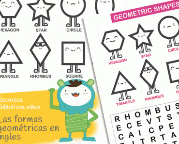 Imprimible: Las formas geométricas en inglés para niños