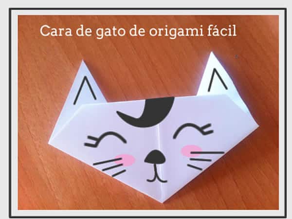 Papiroflexia gato, manualidades niños