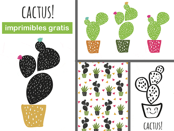 Dibujos de Cactus para imprimir - Manualidades