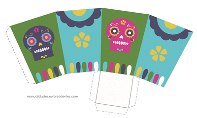 Cajitas Día de los Muertos.Free printable day of the dead