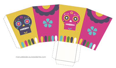 Cajitas Día de los Muertos.Free printable day of the dead