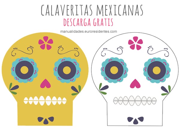 Dibujos de calaveras mexicanas para imprimir y decorar - Manualidades