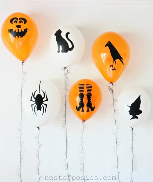 globos decorados halloween DIY