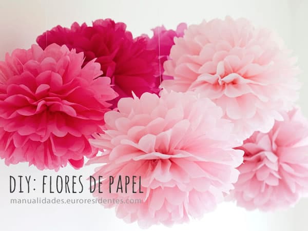 DIY Tutorial para hacer flores grandes de cartulina paso a paso 