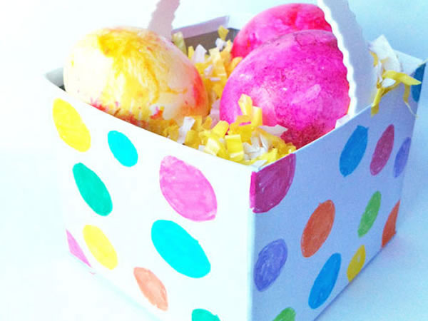 Cesta pascua de goma eva