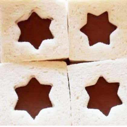 Manualidades fiestas: sandwich en forma estrella