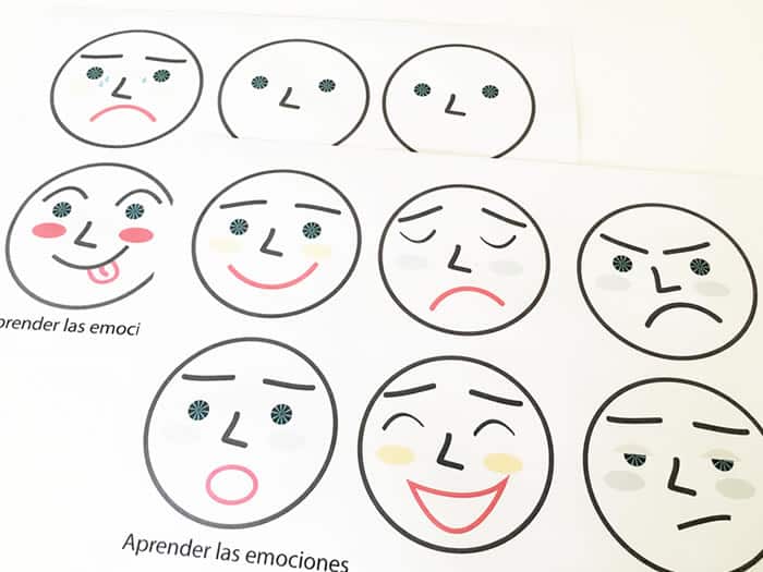Imprimible para aprender las emociones