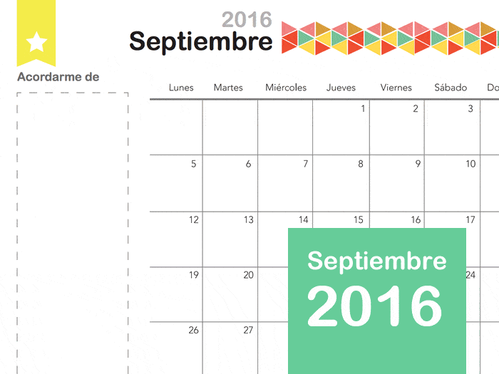 Imprimible mes de septiembre 2016