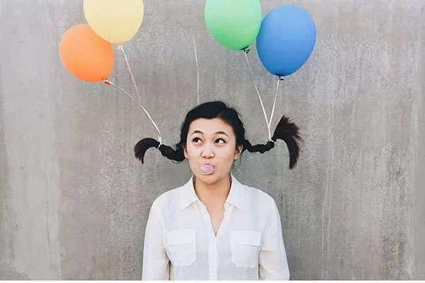 Idea pelo loco con globos