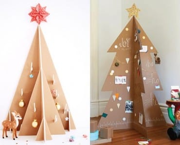 5 formas creativas de hacer un árbol de Navidad con cartón 
