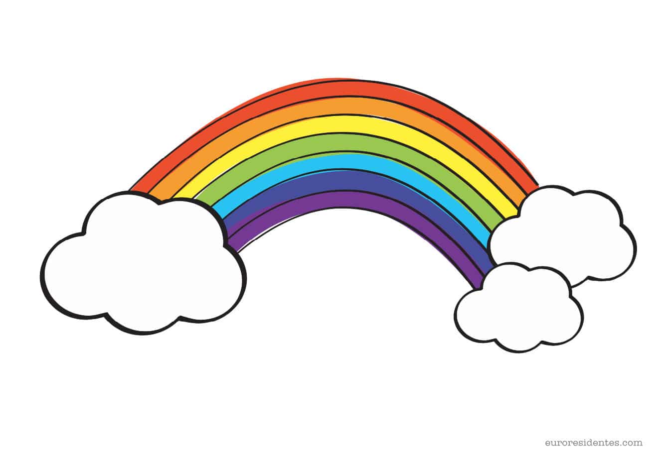 Dibujo de arco iris - Manualidades