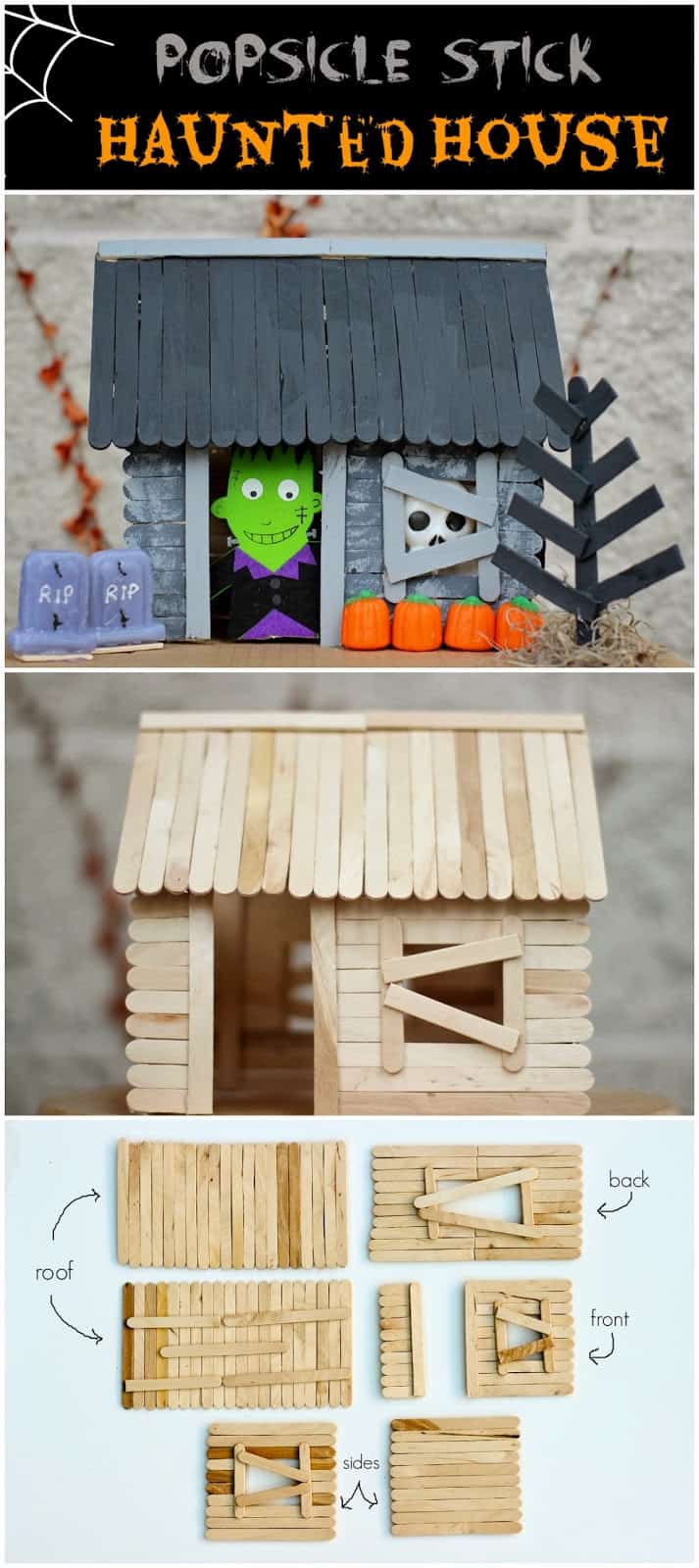 Manualidades de Halloween con palitos de madera - Manualidades