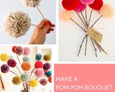 Hacer flores con pompones