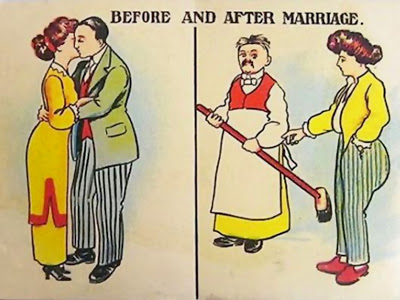 imágenes graciosas del antes y el después matrimonio