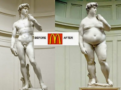 imágenes graciosas del antes y el después comida basura