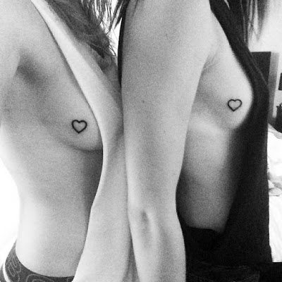 tatuajes originales amigos corazón