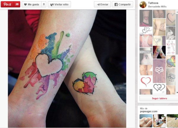 ideas para tatuajes parejas corazones