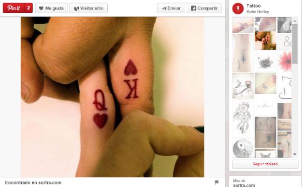 ideas para tatuajes parejas el rey y la reina de corazones