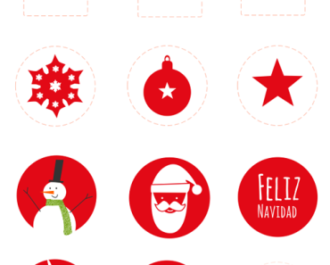 Pegatinas de Navidad imprimibles