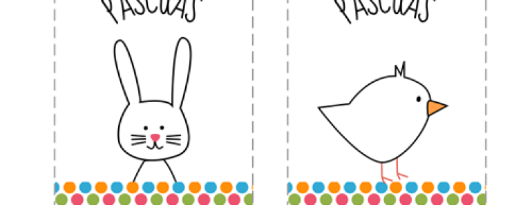 Divertidas etiquetas de Pascua para imprimir