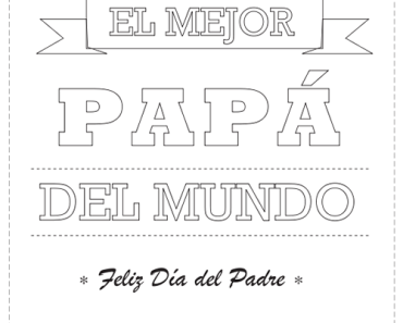 Tarjetas del Día del Padre para colorear