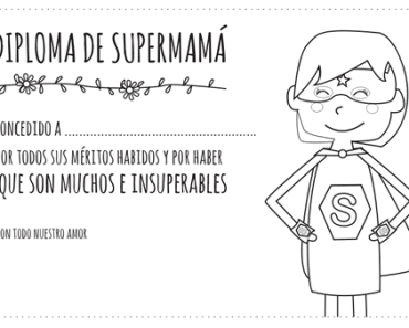 Diploma del Día de la Madre para colorear