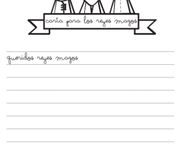 Carta Reyes Magos para colorear - varios modelos