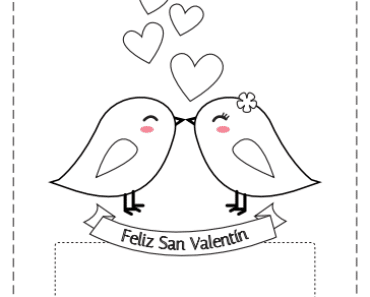 Tarjetas de San Valentín para colorear