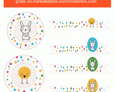 Banderitas de Pascua para decorar cupcakes