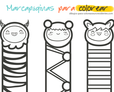 Marcapáginas para colorear