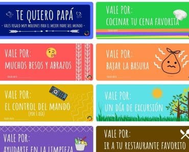 Vales regalo para el día del padre (para descargar)