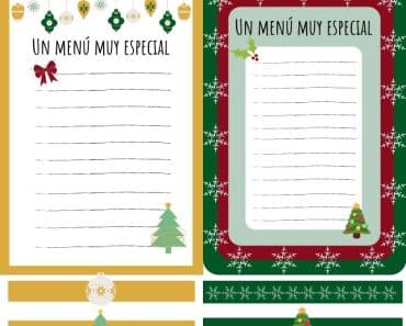 Descargables para decorar la mesa de Navidad gratis