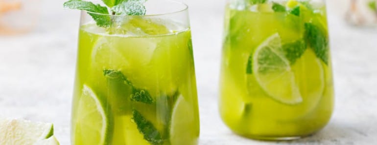 Bebida de té verde para adelgazar
