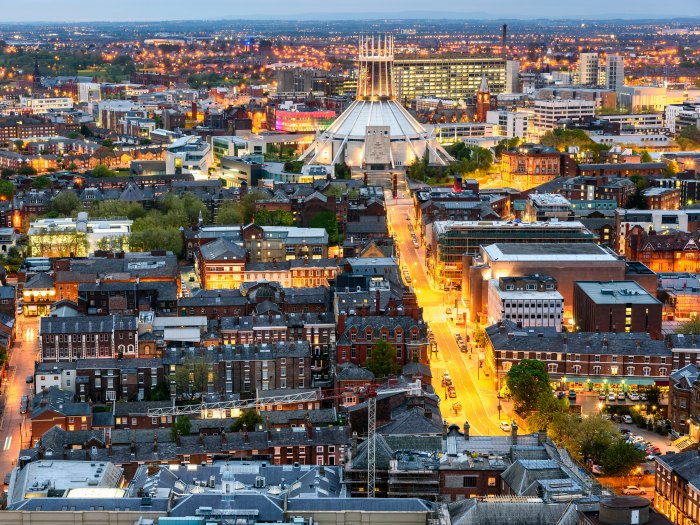 Liverpool city and the Metropolitan Cathedral