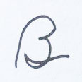 Grafología Inductiva Alfabética letra B: redondeces iguales con redondez inferior abierta