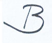 Grafología Inductiva Alfabética letra B mayúscula con bule inferior va a la izquierda