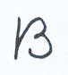 Grafología Inductiva Alfabética letra B mayúscula: con el palo abierto